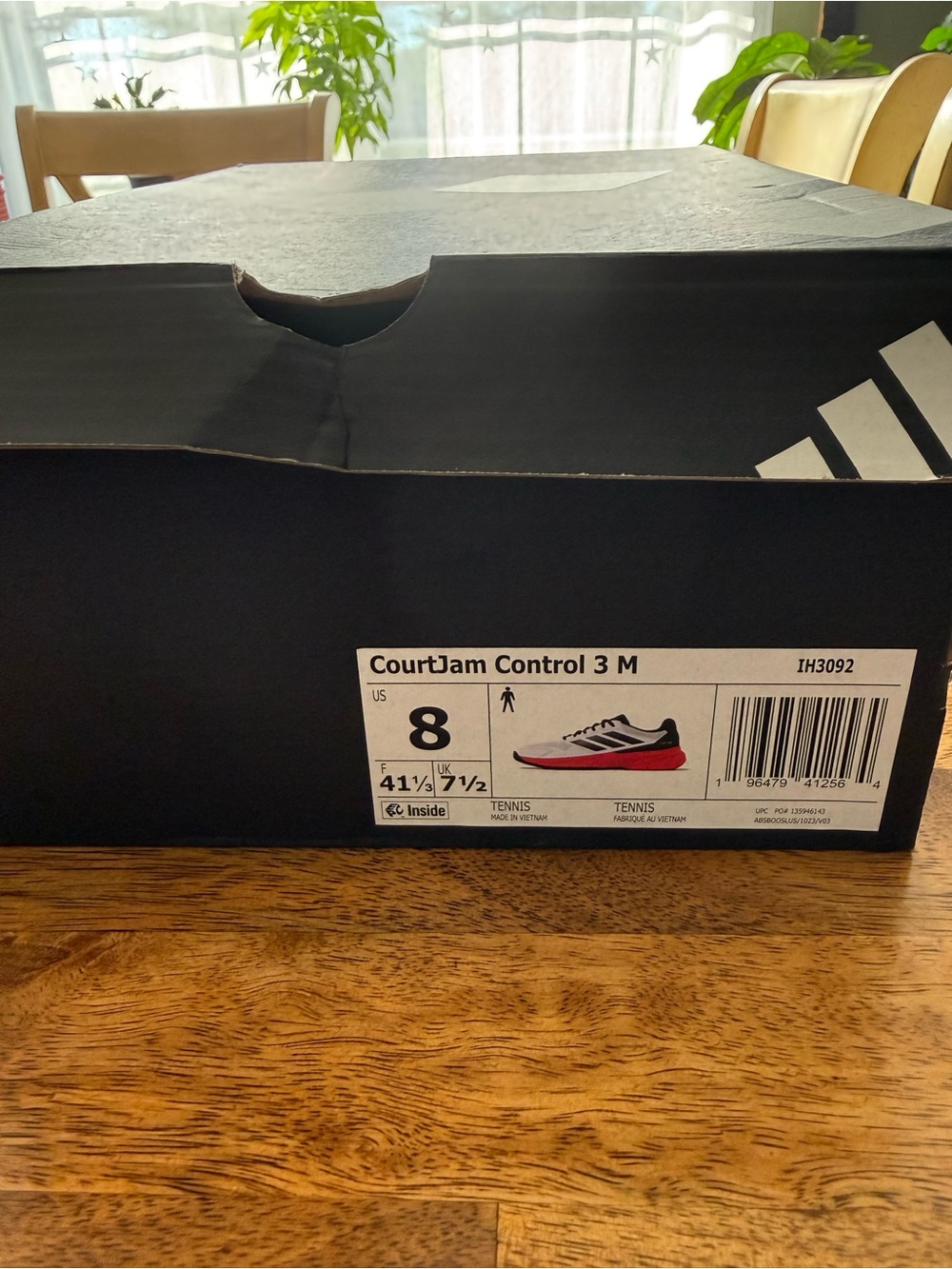 adidas CourtJam Control 3 Men’s Tennis Shoes - Black/White/Red